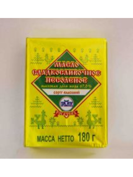 Масло слад-слив несоленое 67% 180гр*55 Рогачевский МК Масло слад-слив несоленое 67% 180гр*55 Рогачевский МК